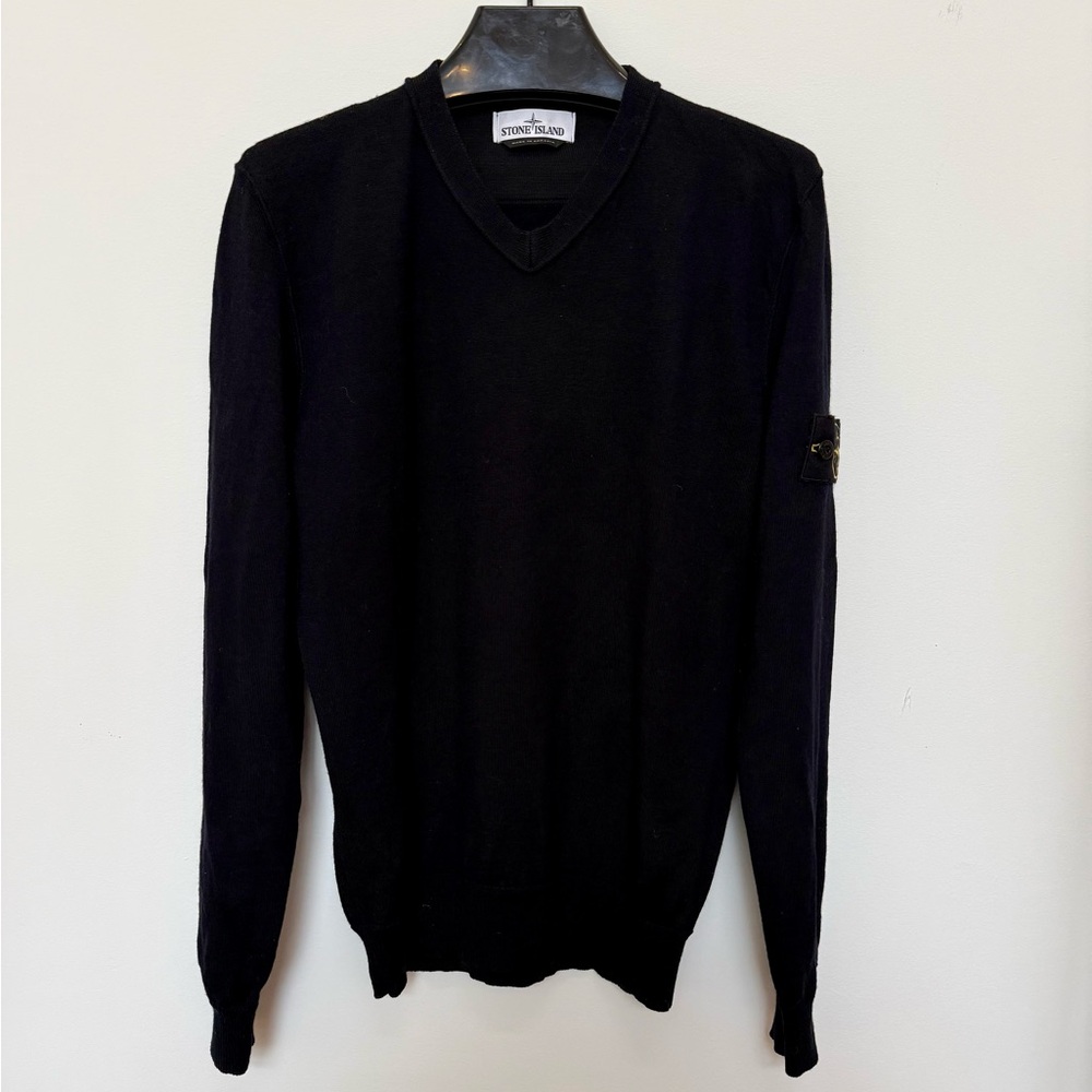 Stone Island Authentic Black Wool
V-Neck Sweater